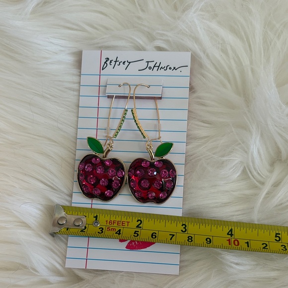 Betsey Johnson Gold Apple Jewelry Set with Red & Green Accents - Picture 14 of 17